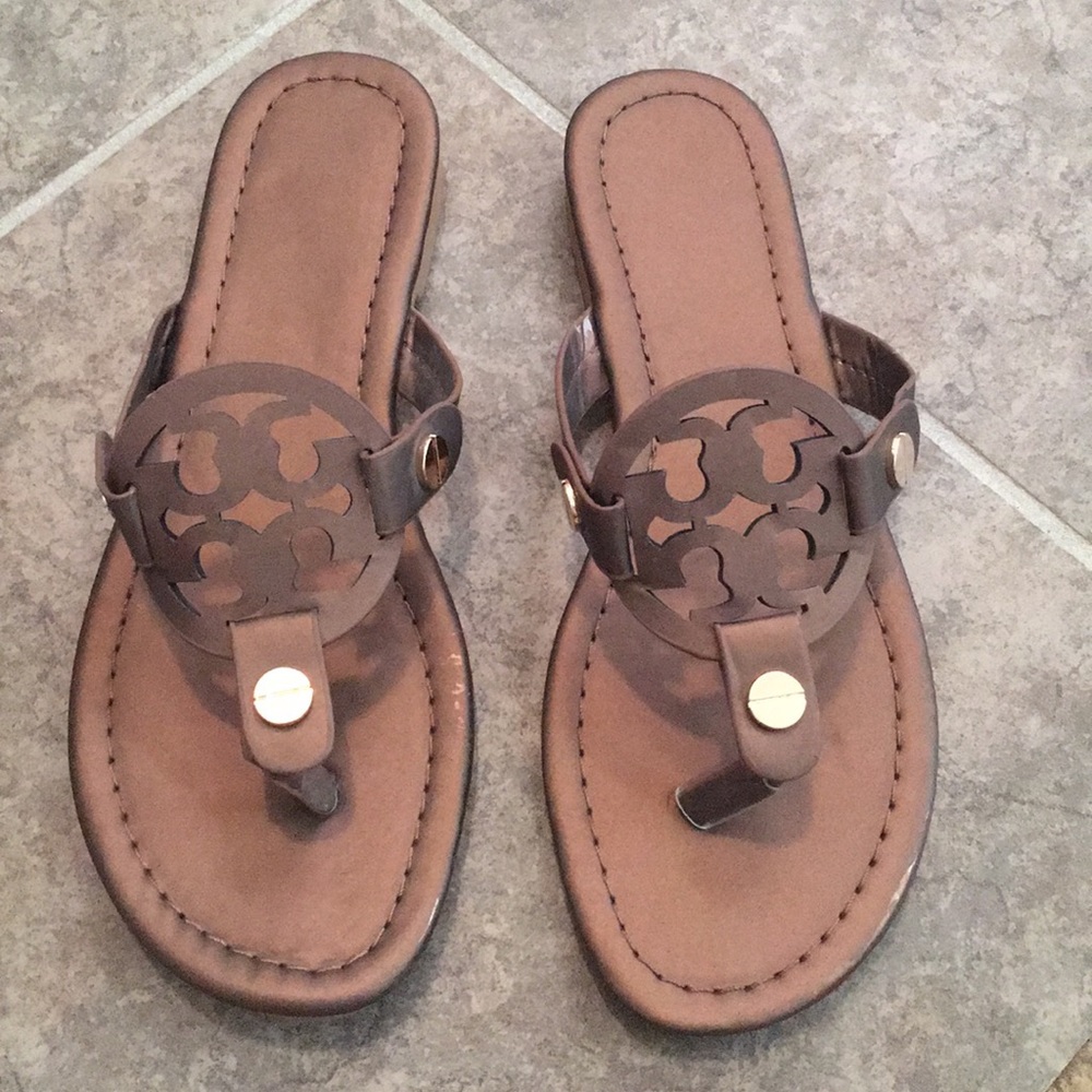 Brown designer inspired sandals